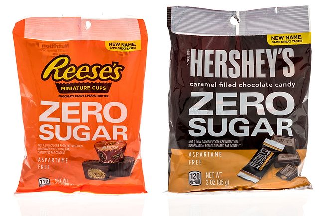 Zero-sugar Reese's and Hershey's candies
