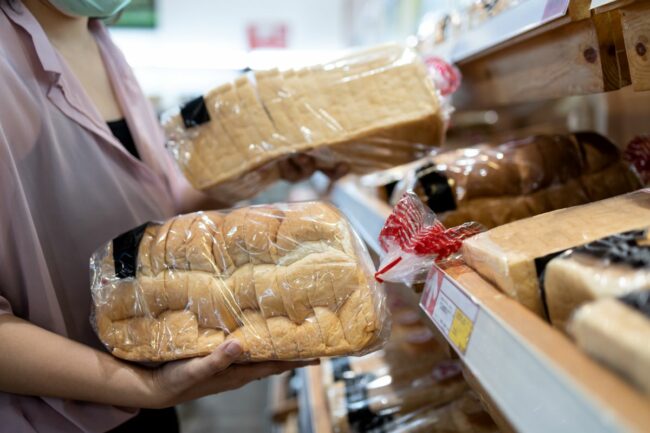 Bread on shelves