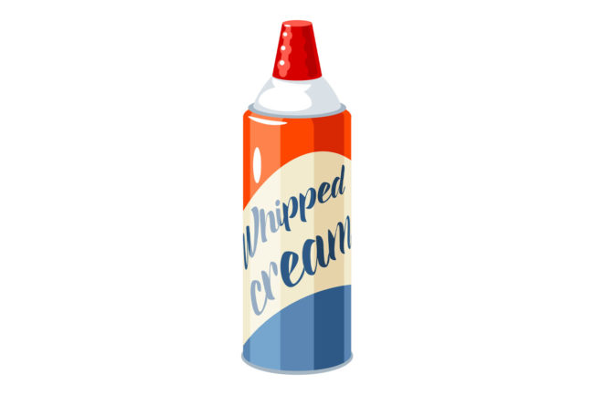 Whipped cream can illustration