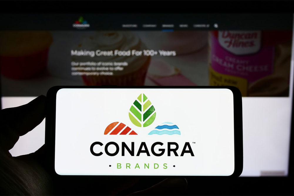 Conagra logo on a smartphone
