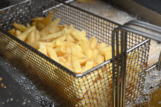 Fries in fryer