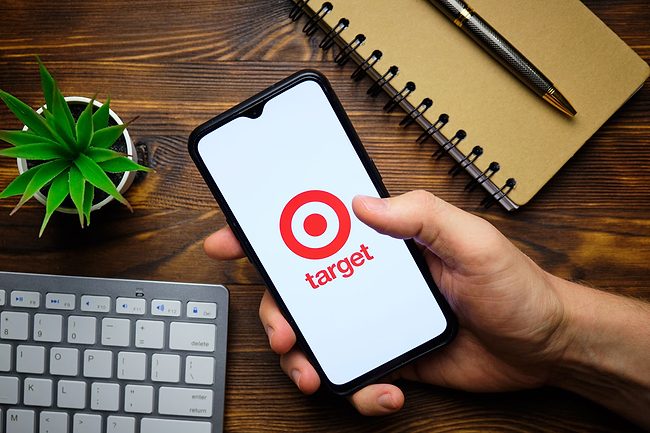 Target logo on a smartphone