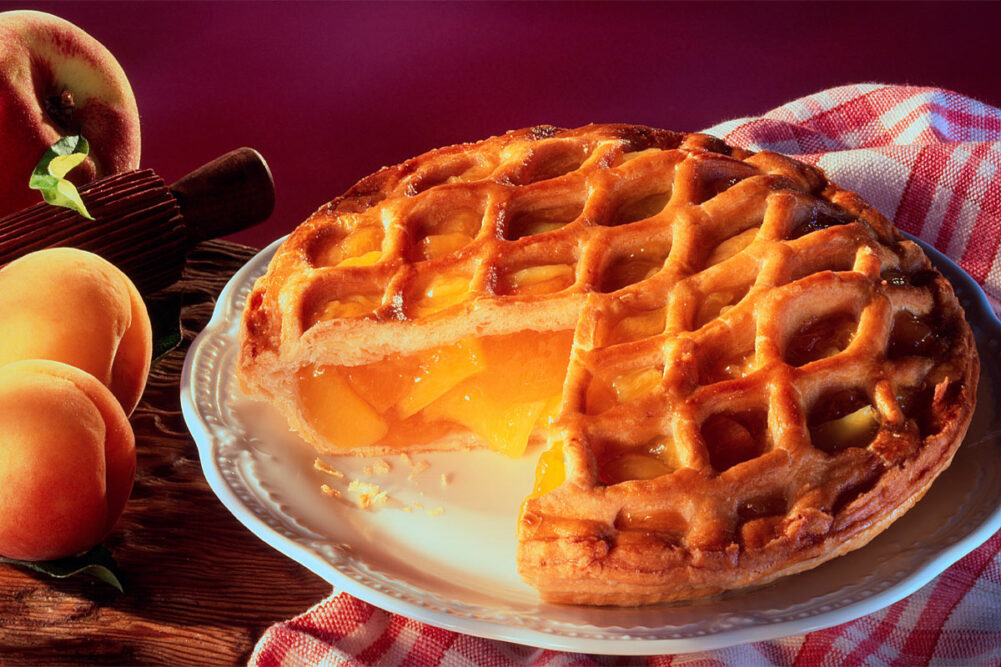 Peach and apricot pie