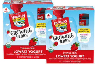 Horizon Organic strawberry yogurt pouches