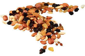 A pile of mixed nuts