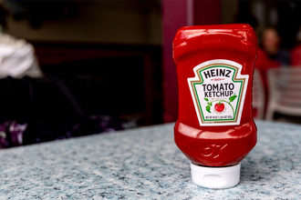 Kraft Heinz ketchup on a table
