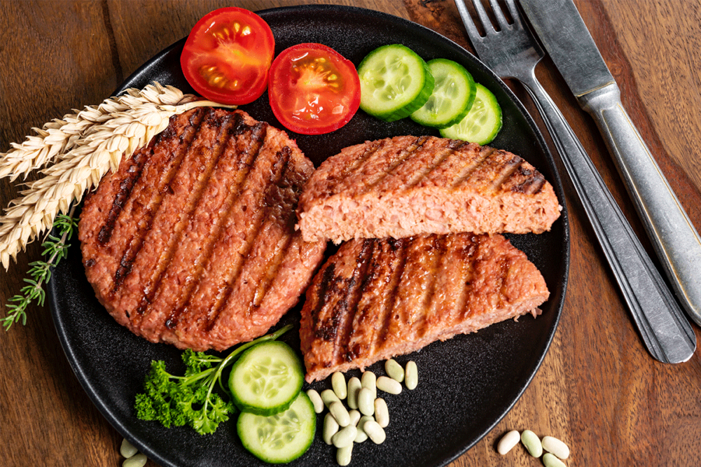 Plant-based burger patty