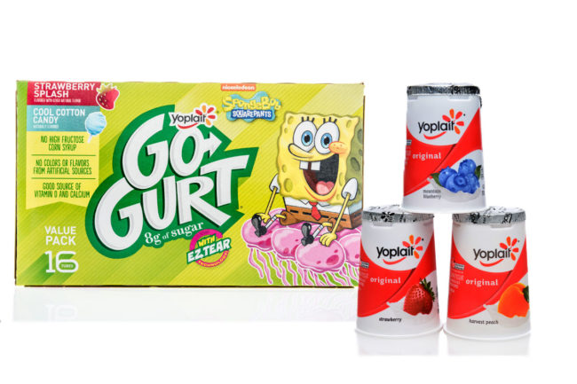 GoGurt and Yoplait yogurt