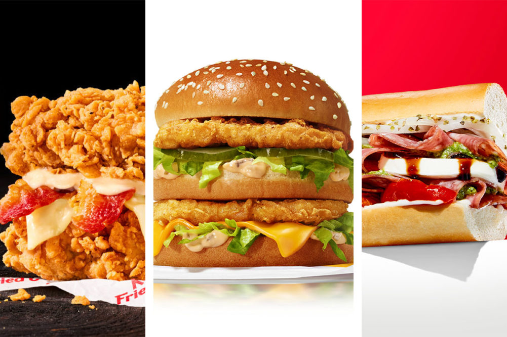 New menu items from Kentucky Fried Chicken, McDonald's Canada and Jimmy John's