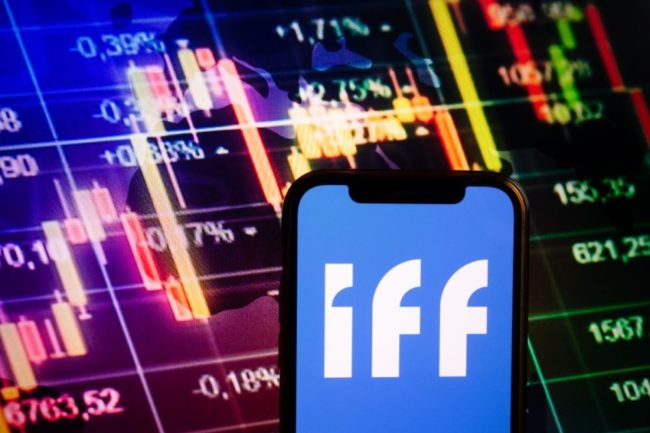 IFF logo on a smart phone
