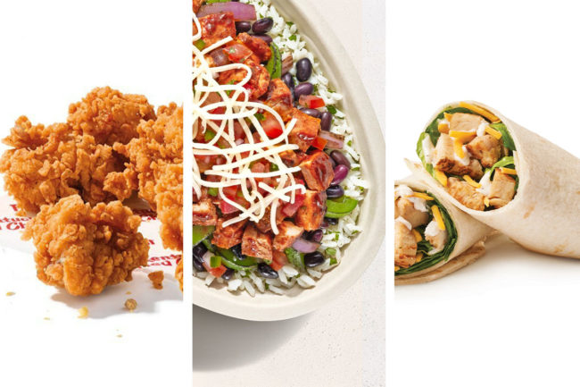 New menu items from KFC, Chipotle Mexican Grill and The Wendy’s Company