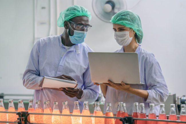 Scientists working in a lab