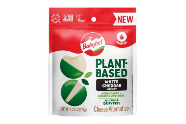 Babybel plant-based white cheddar cheese