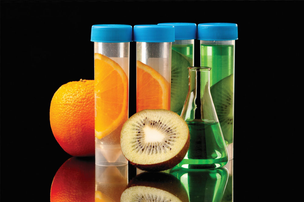 Fruit in vials