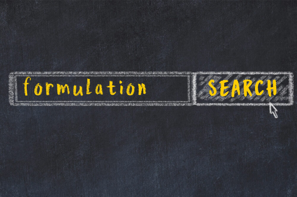 Formulation in a search bar 