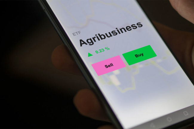 Agribusiness logo on a phone