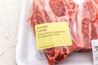 Grocery store lamb with health claims