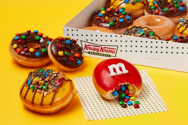 Krispy Kreme M&Ms donuts