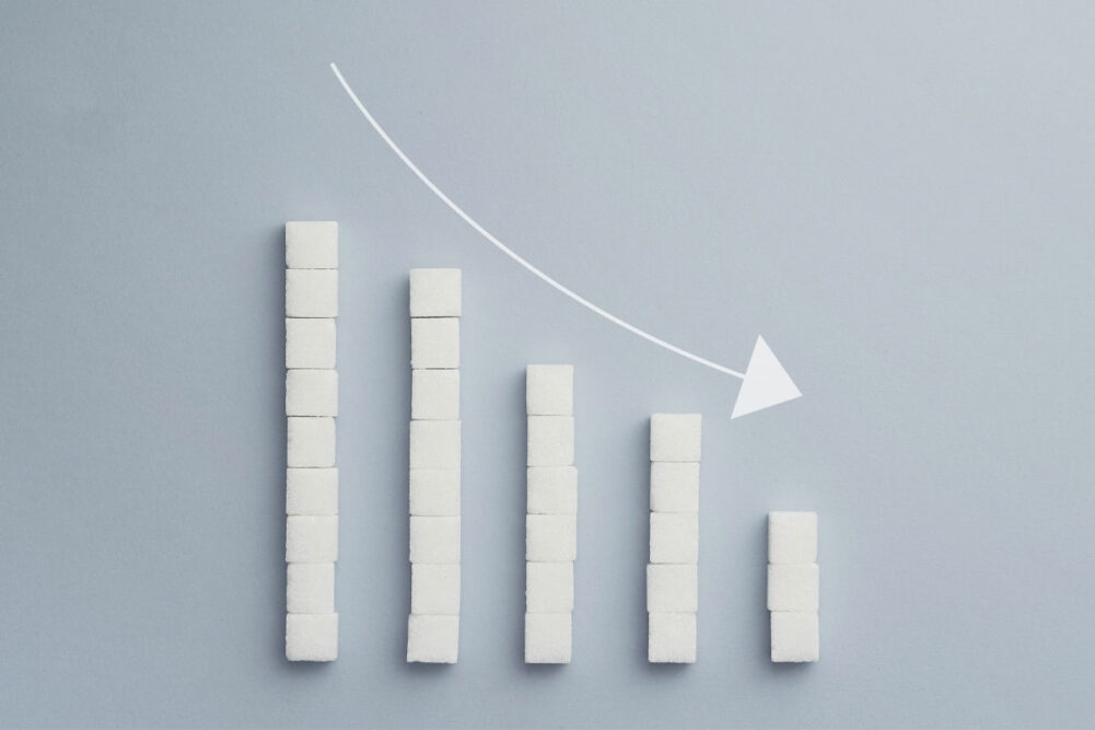 Sugar chart trending negatively