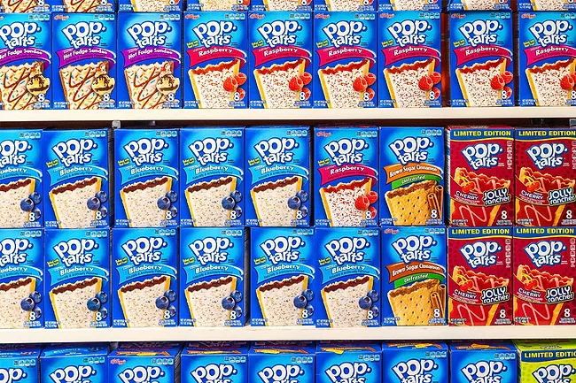 Pop-Tarts on shelves