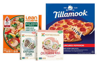 Frozen meals from Lean Cuisine, Konscious Foods and Tillamook County Creamery Association