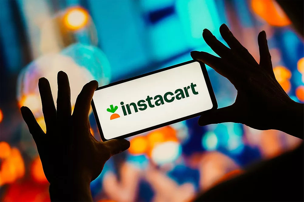 Instacart logo on smartphone