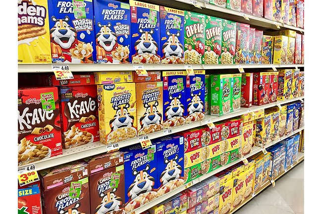 Kellogg cereal in store