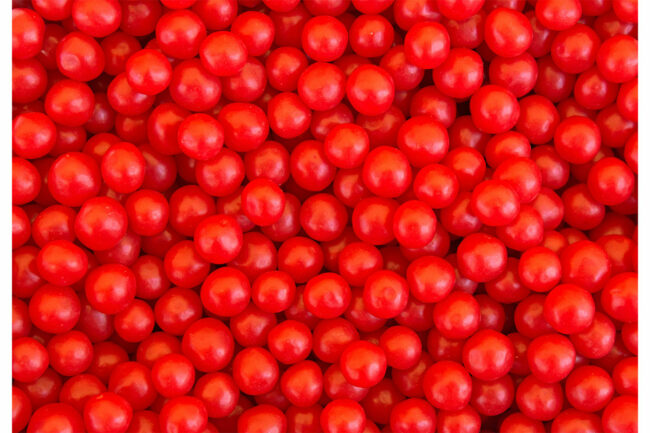 Red dyed candy