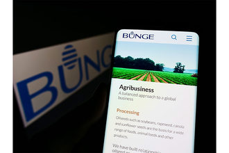 Bunge website on a smartphone