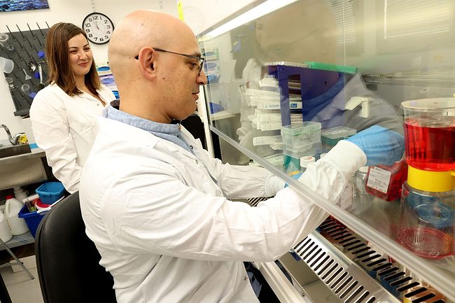 WandaFish scientists working in the lab