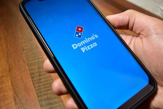 Domino's app open on an iPhone