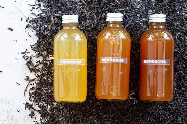 Chinova kombucha bottles