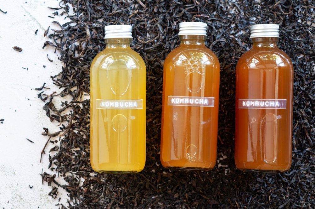 Chinova kombucha bottles