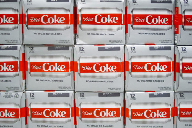 Cases of Diet Coke