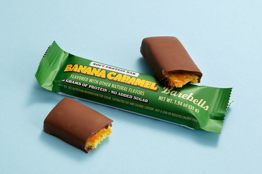 Barebells unveils banana caramel soft protein bars