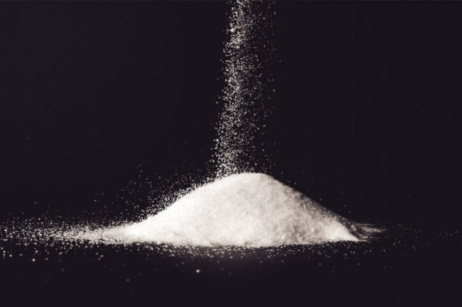 Sugar being poured