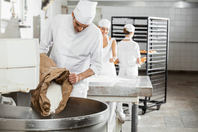 Bakers in a factory