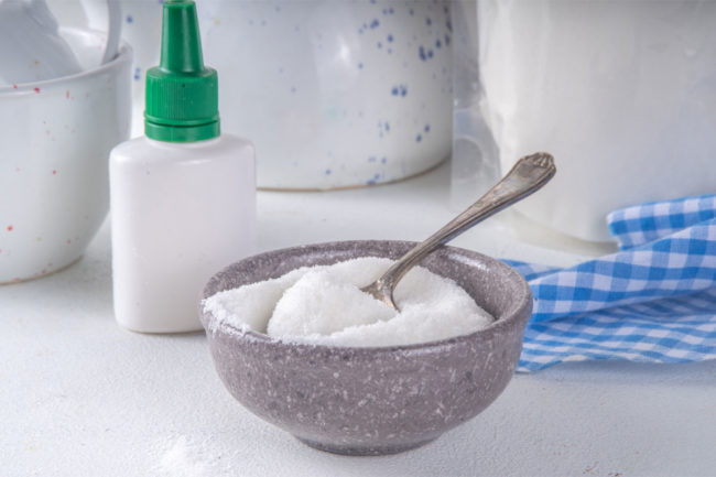 Allulose sweetener in a bowl