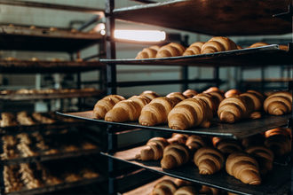 Croissants in a bakery