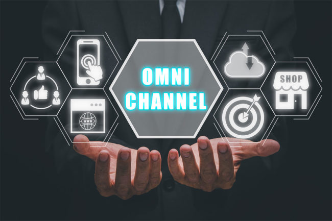 Person with Omni-channel motif