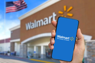 Walmart logo on a smart phone 