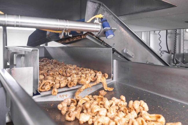 Pork rind factory production