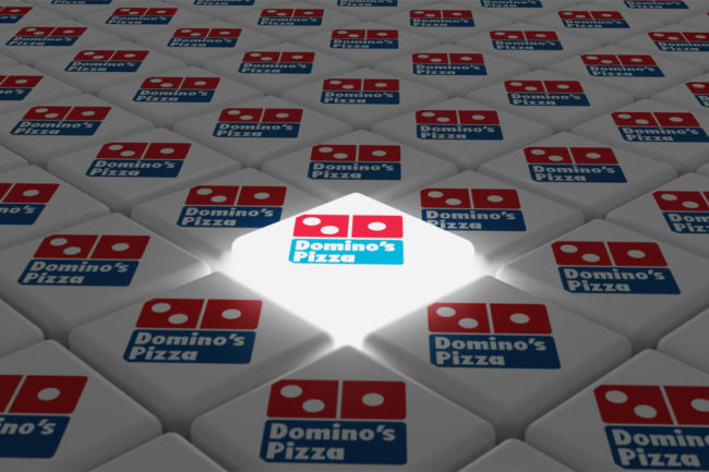 Domino's logos in boxes