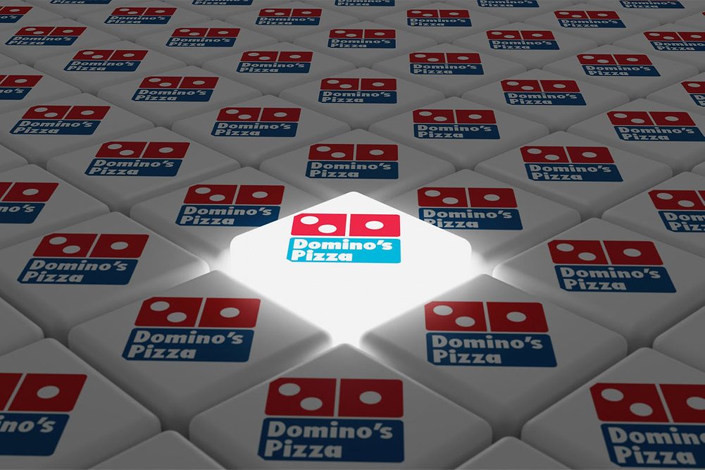 Domino's logos in boxes