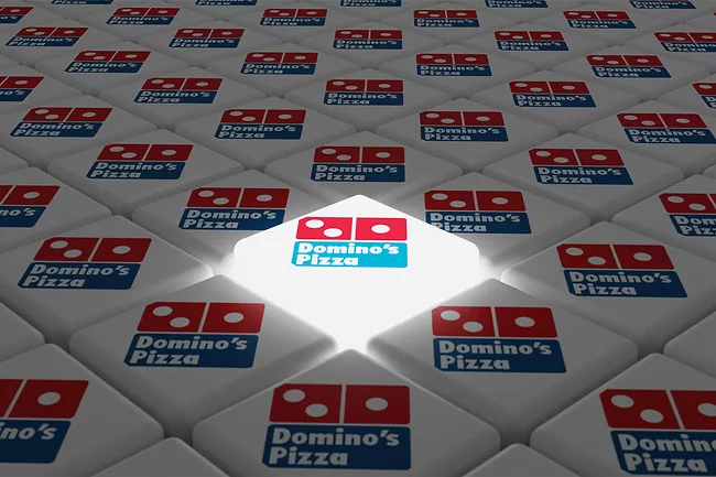 Domino's logos in boxes