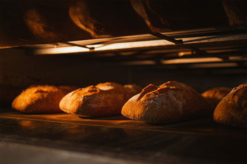 Bread in the oven