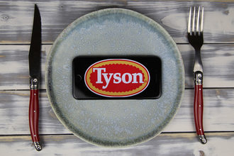 Tyson logo on a phone