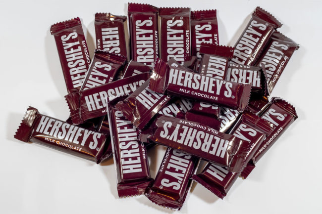 Hershey milk chocolate bars