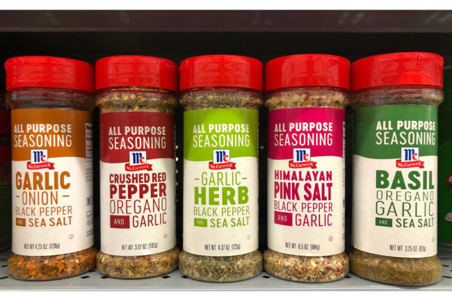 McCormick spices on a shelf