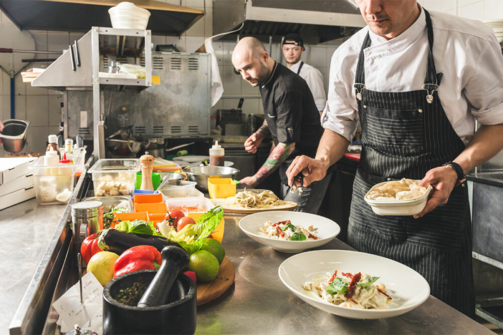 Chefs at a restaurant